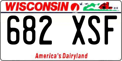 WI license plate 682XSF