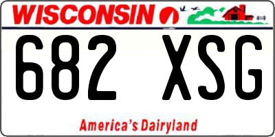 WI license plate 682XSG