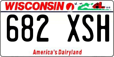 WI license plate 682XSH