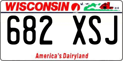WI license plate 682XSJ