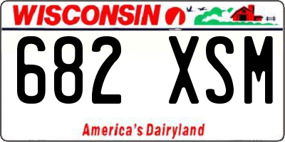 WI license plate 682XSM