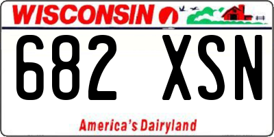 WI license plate 682XSN