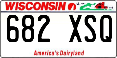 WI license plate 682XSQ