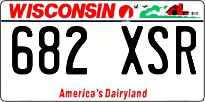 WI license plate 682XSR