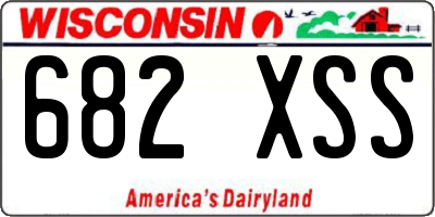 WI license plate 682XSS