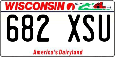 WI license plate 682XSU