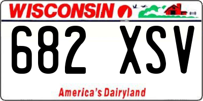 WI license plate 682XSV