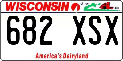 WI license plate 682XSX