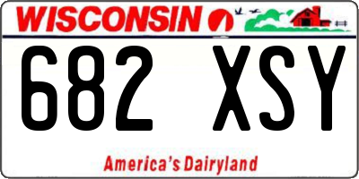 WI license plate 682XSY