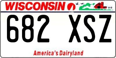 WI license plate 682XSZ