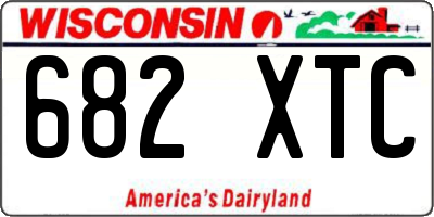 WI license plate 682XTC