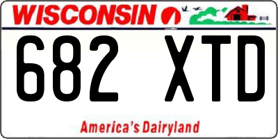 WI license plate 682XTD