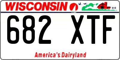 WI license plate 682XTF