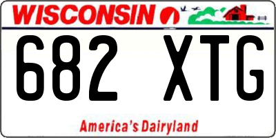 WI license plate 682XTG