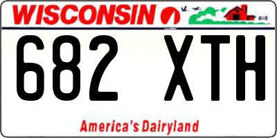 WI license plate 682XTH