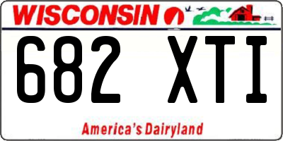 WI license plate 682XTI