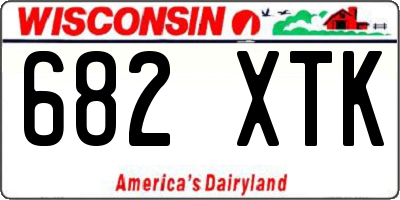WI license plate 682XTK