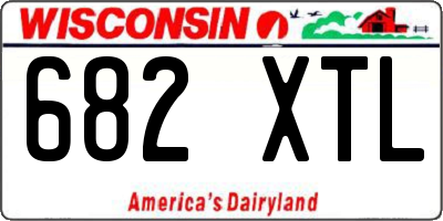 WI license plate 682XTL