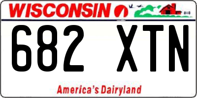 WI license plate 682XTN