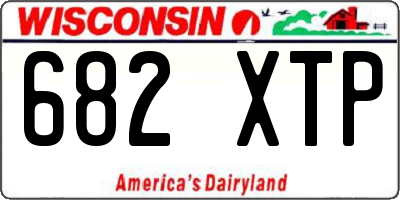 WI license plate 682XTP