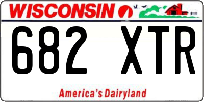 WI license plate 682XTR