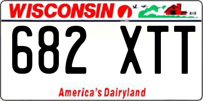 WI license plate 682XTT