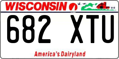 WI license plate 682XTU