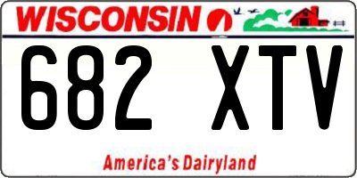 WI license plate 682XTV