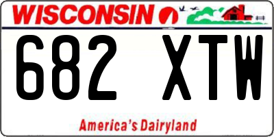 WI license plate 682XTW
