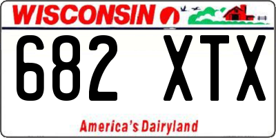 WI license plate 682XTX