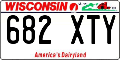 WI license plate 682XTY