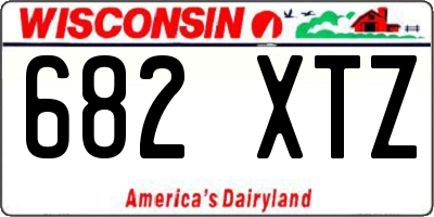 WI license plate 682XTZ