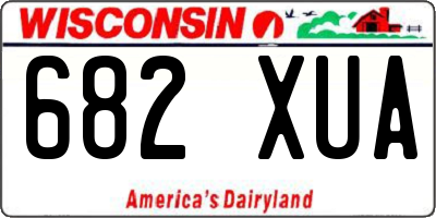 WI license plate 682XUA