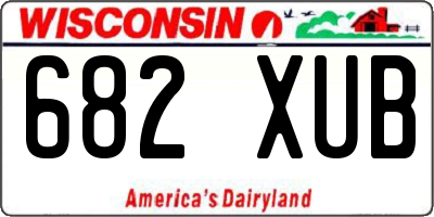 WI license plate 682XUB
