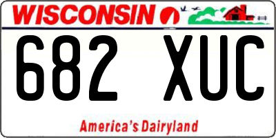 WI license plate 682XUC