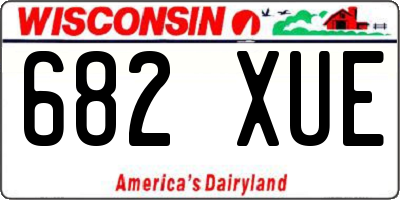 WI license plate 682XUE