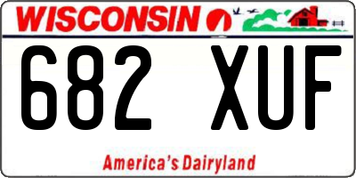 WI license plate 682XUF