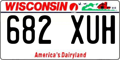 WI license plate 682XUH