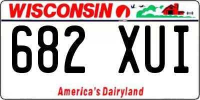 WI license plate 682XUI