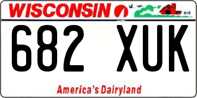 WI license plate 682XUK