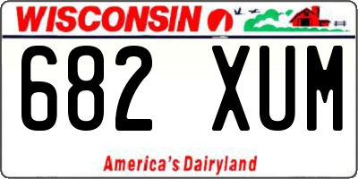 WI license plate 682XUM