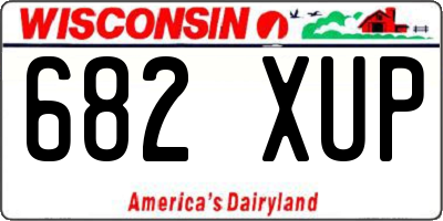 WI license plate 682XUP