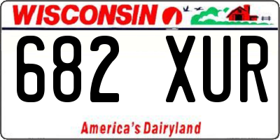 WI license plate 682XUR