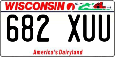 WI license plate 682XUU