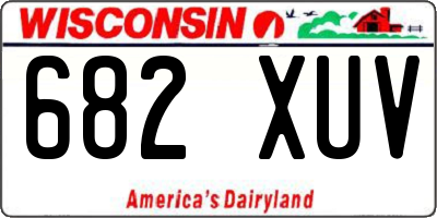 WI license plate 682XUV