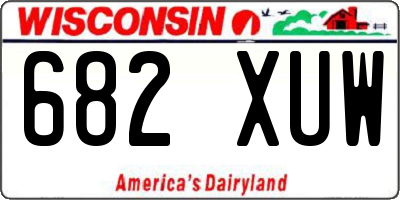 WI license plate 682XUW