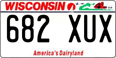WI license plate 682XUX