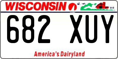 WI license plate 682XUY