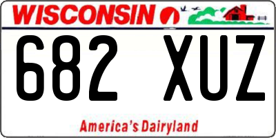 WI license plate 682XUZ