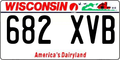 WI license plate 682XVB